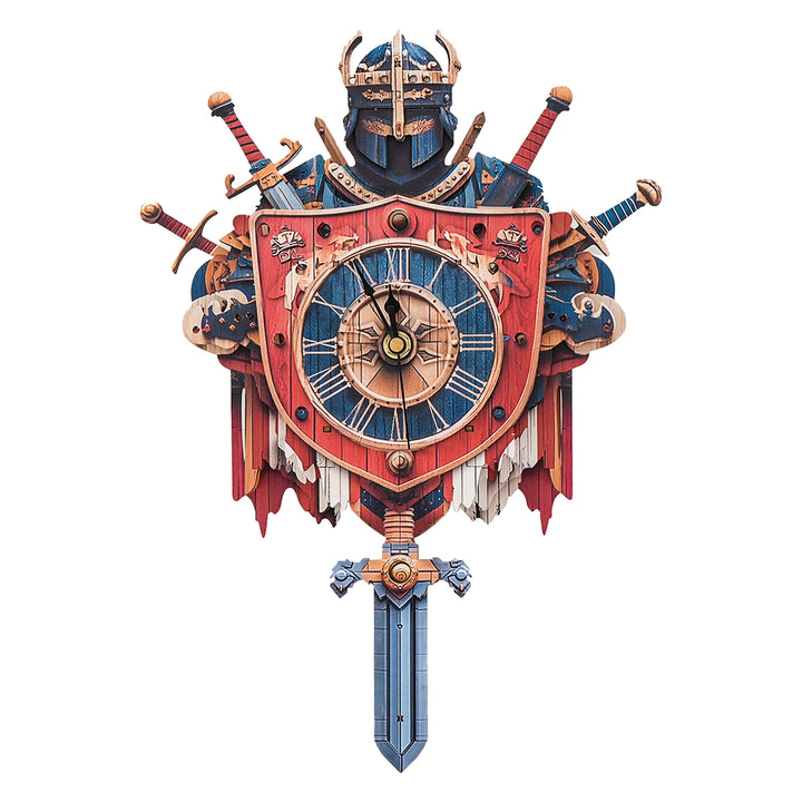 Knight – DIY Wooden Clock, 3D Puzzle Craft Kit