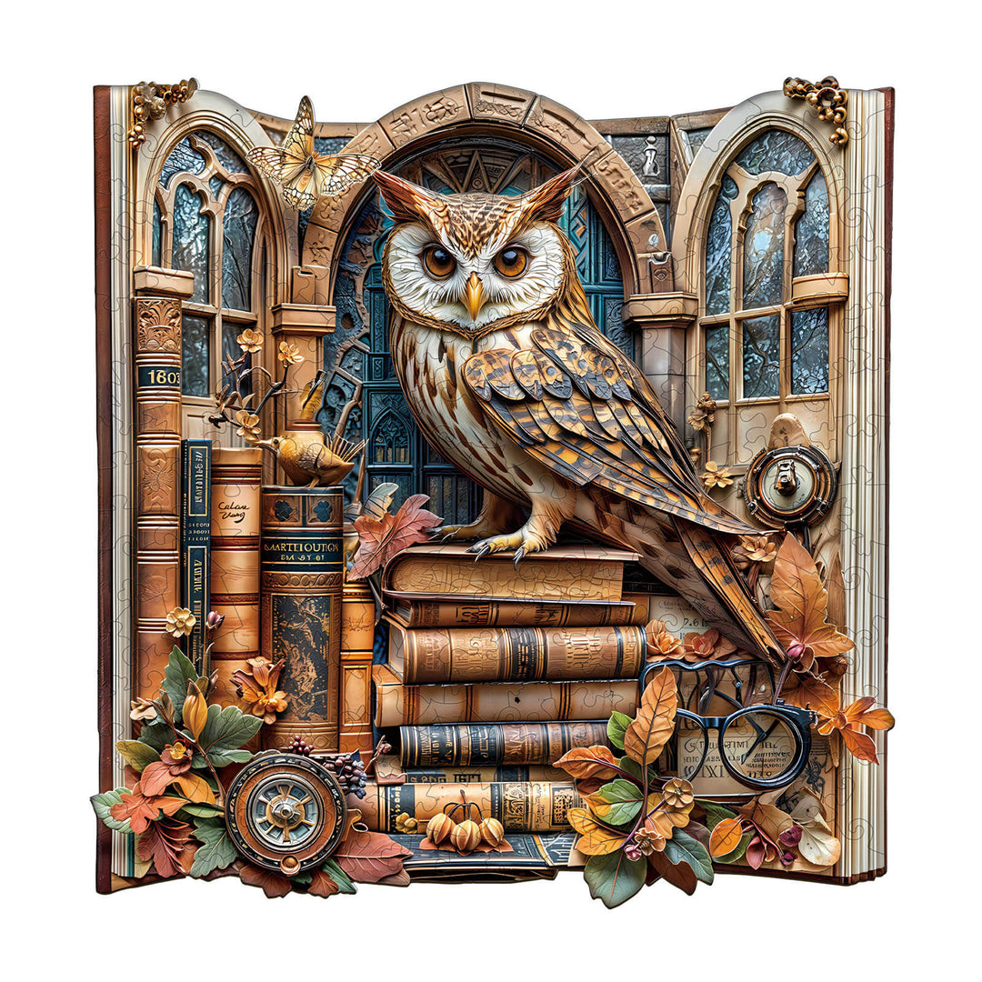 Bücherregal Eule Holz-Puzzle