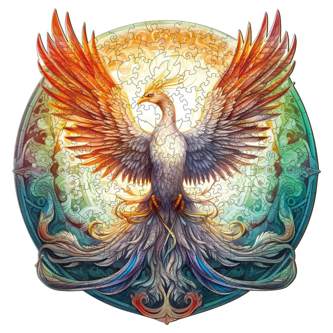 Mysterious Phoenix Wooden Jigsaw Puzzle-Woodbests