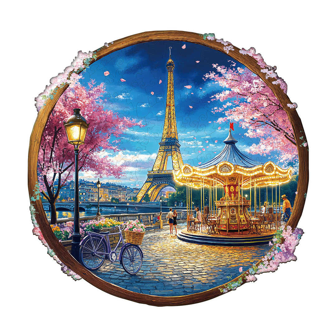Paris by Night Wooden Jigsaw Puzzle