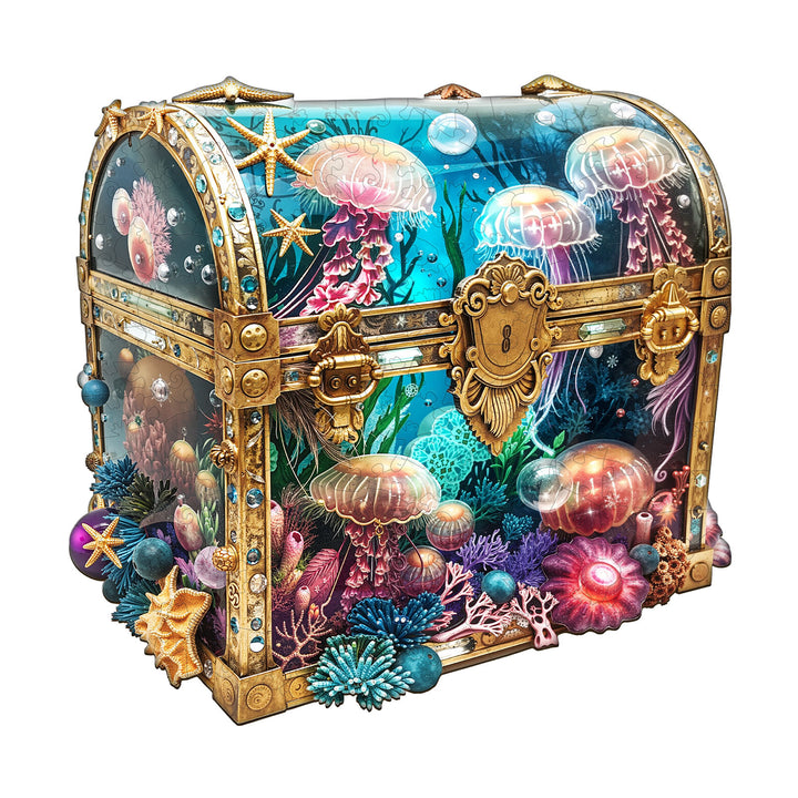 Jellyfish Chest Wooden Jigsaw Puzzle