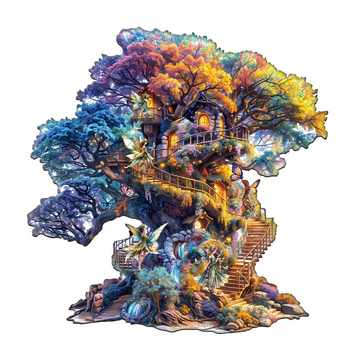 Puzzle en bois Elf Tree House