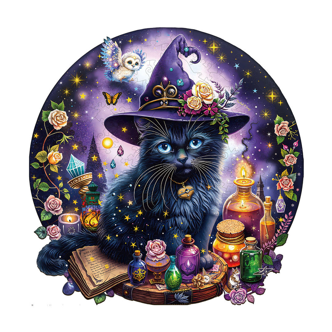 Magic Cat Wooden Jigsaw Puzzle