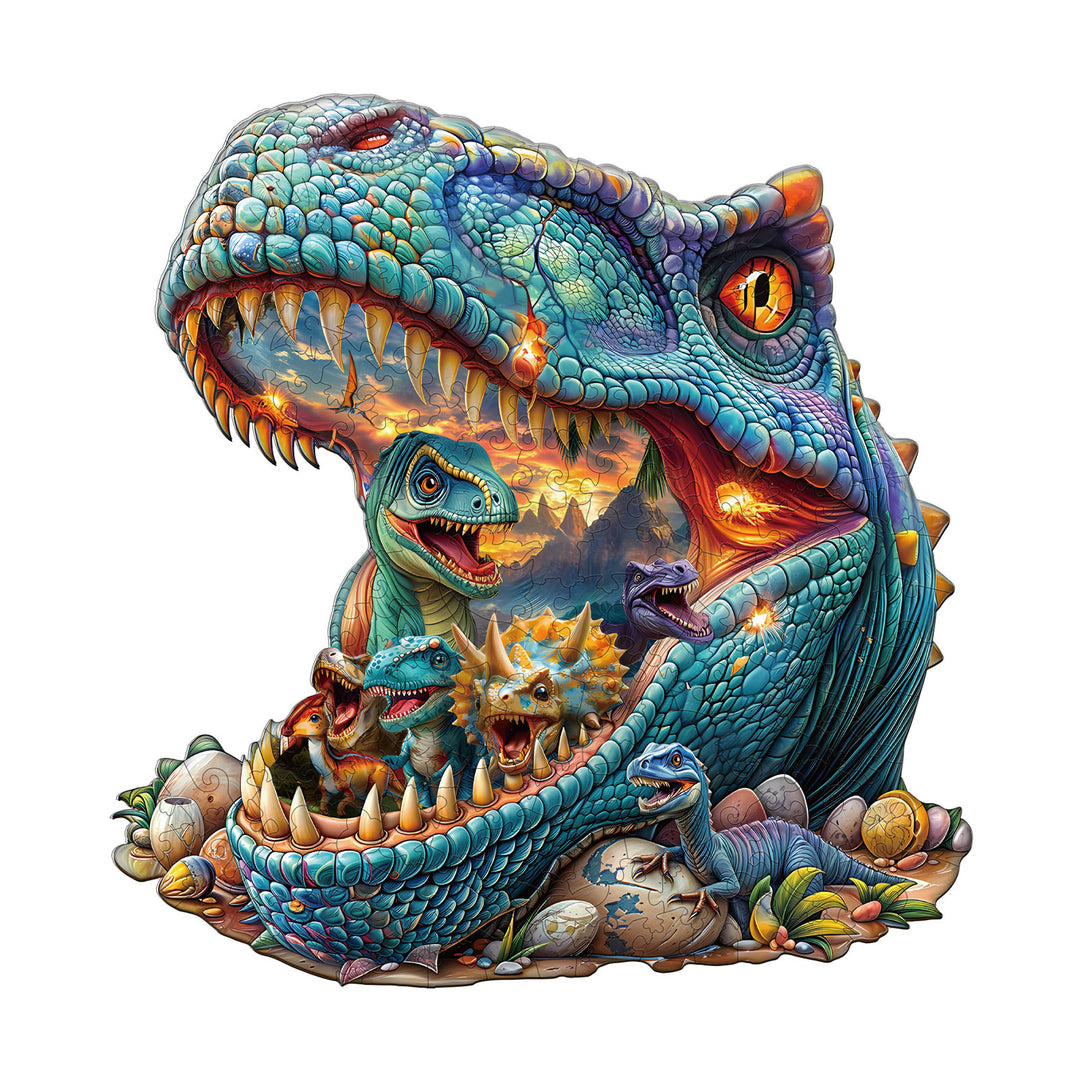 Fantasy Dinosaurs-2 Wooden Jigsaw Puzzle