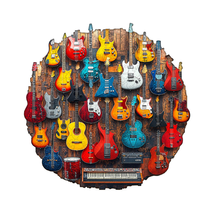 Guitar Wall Wooden Jigsaw Puzzle