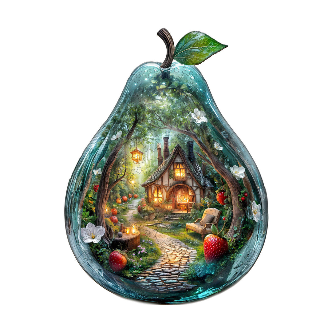 Birnenförmiges Innenhof-Holzpuzzle