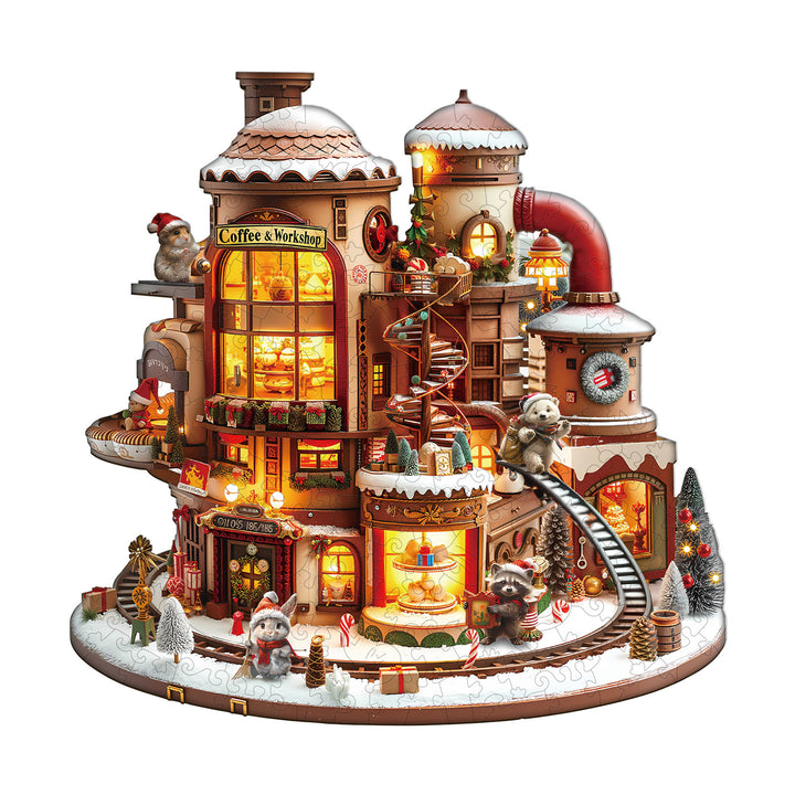 Coffee Workshop Wooden Jigsaw Puzzle