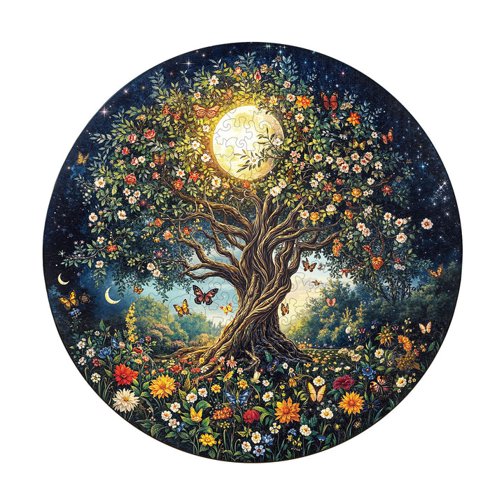 Bohemian Tree of Life Wooden Jigsaw Puzzle