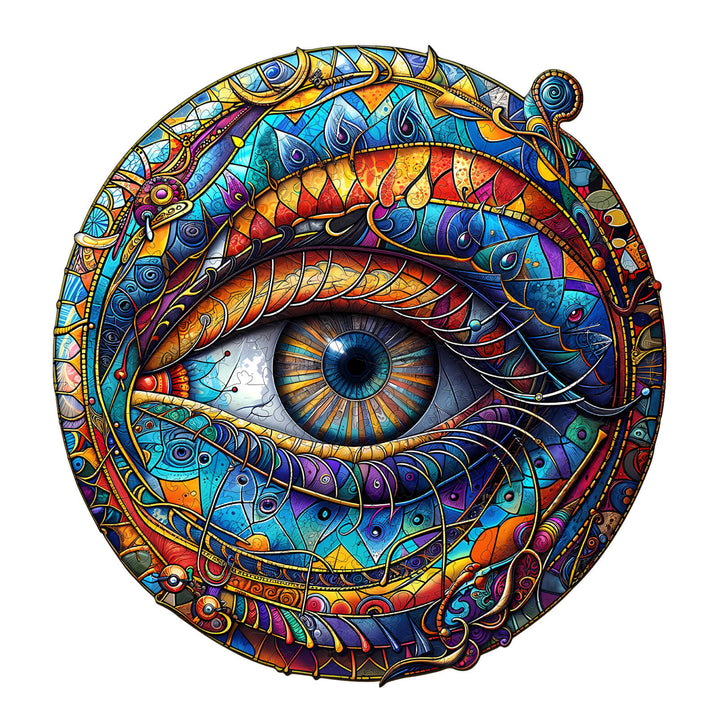 Mysterious eyes-2 Wooden Jigsaw Puzzle
