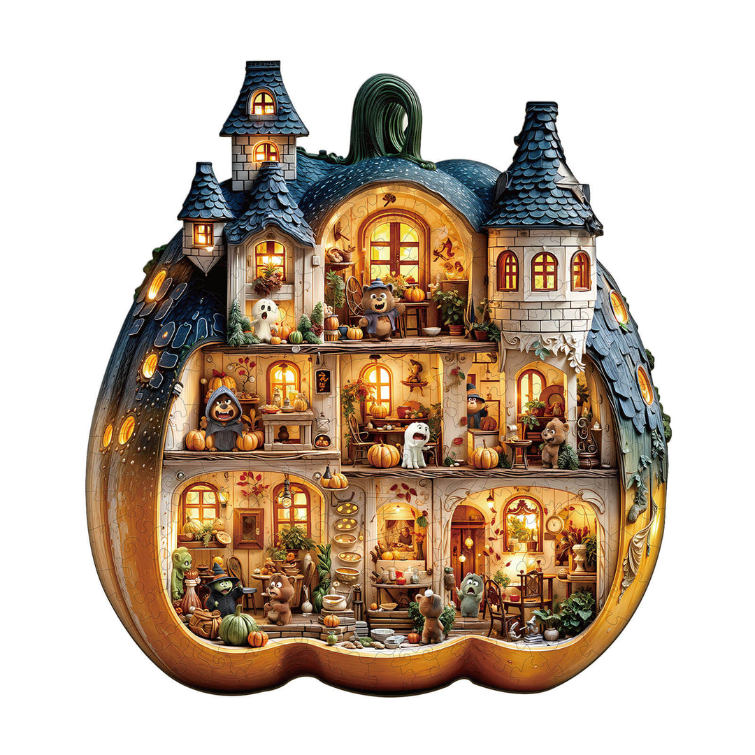 Bear's House - Pumpkin Wooden Jigsaw Puzzle