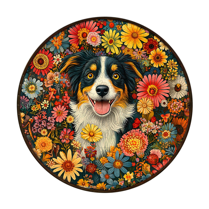 Fantasy Garden Guardian-Dog Wooden Jigsaw Puzzle