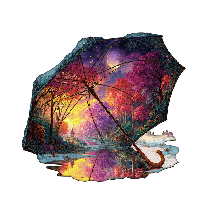 Umbrella Fantasy Wooden Jigsaw Puzzle