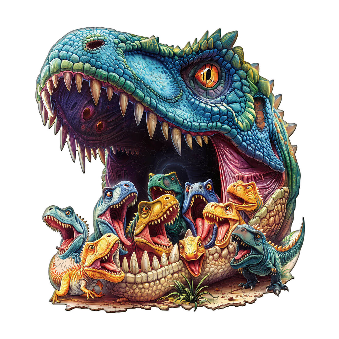 Fantasy Dinosaurs-1 Wooden Jigsaw Puzzle