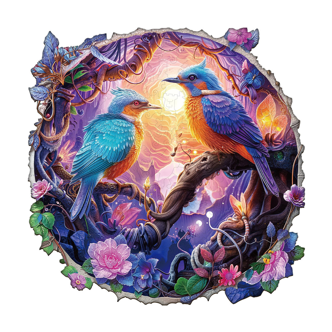 Twilight Plumage Wooden Jigsaw Puzzle