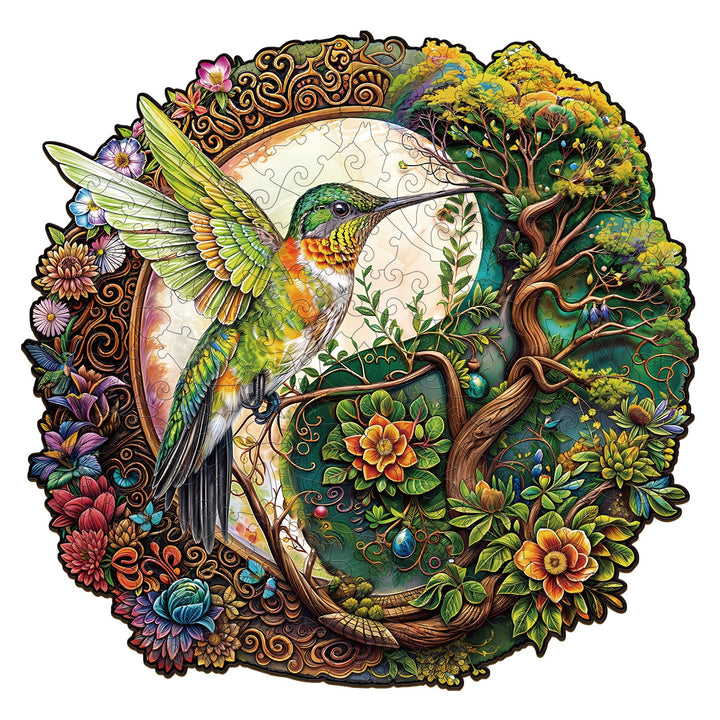 Yin Yang Hummingbird-1 Wooden Jigsaw Puzzle