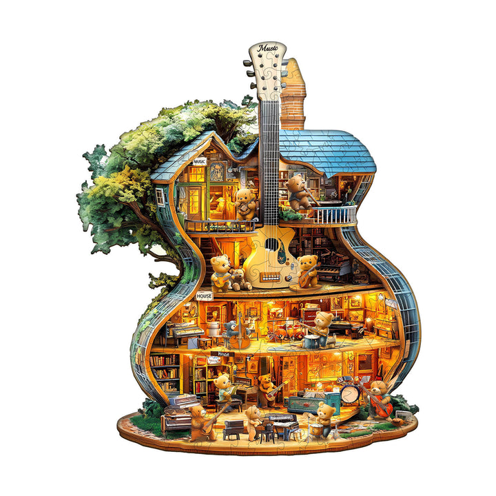 Music House-2 Wooden Jigsaw Puzzle