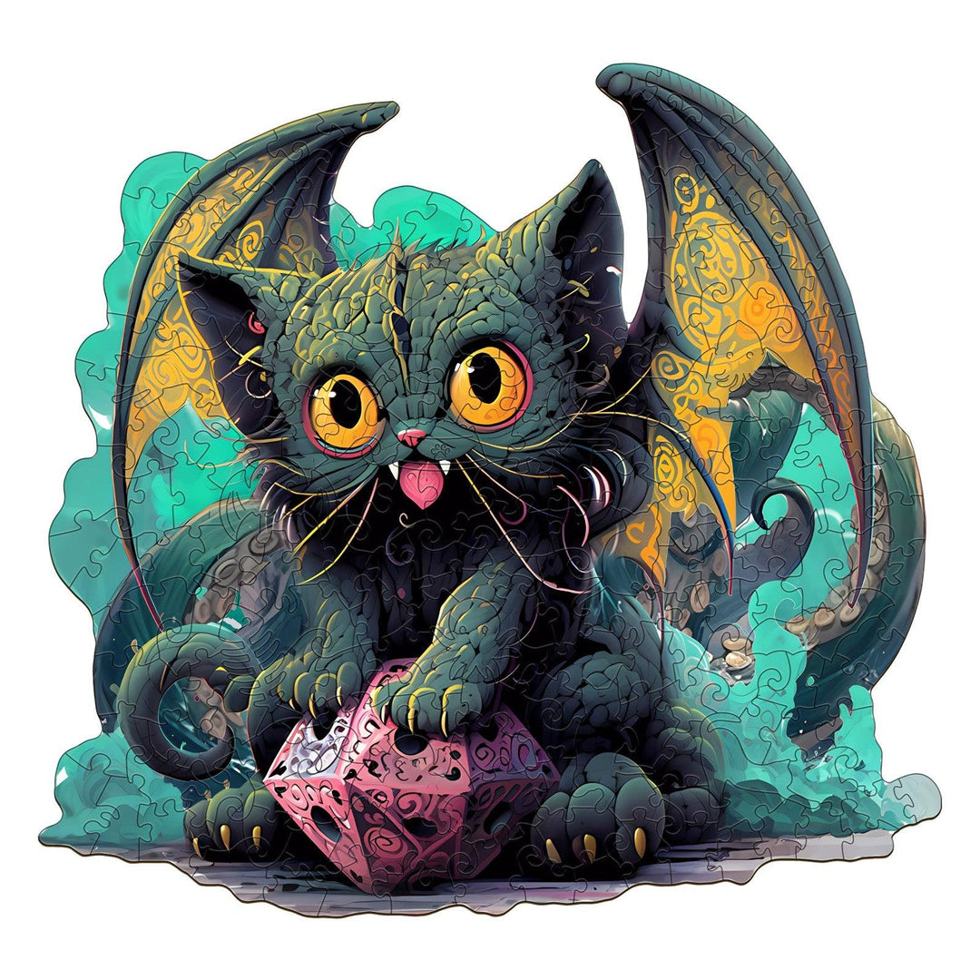 Cat Cthulhu Wooden Jigsaw Puzzle