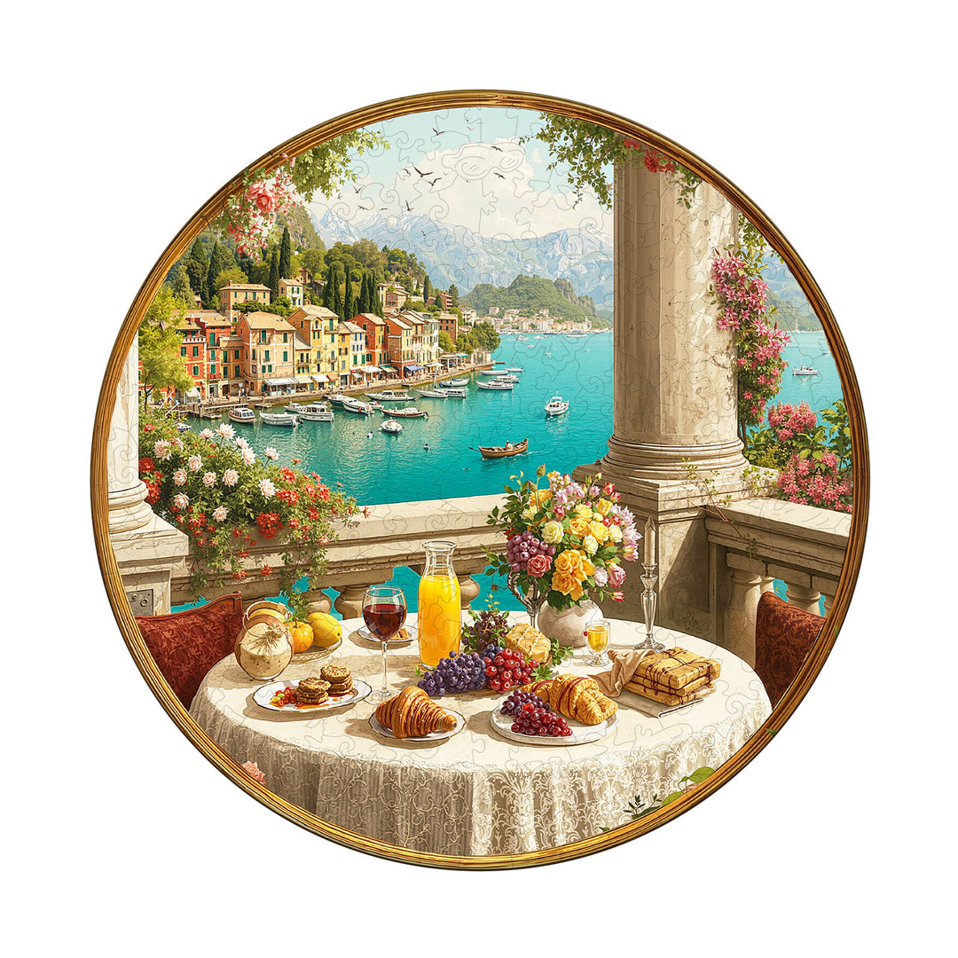 Afternoon Tea Scenery Wooden Jigsaw Puzzle