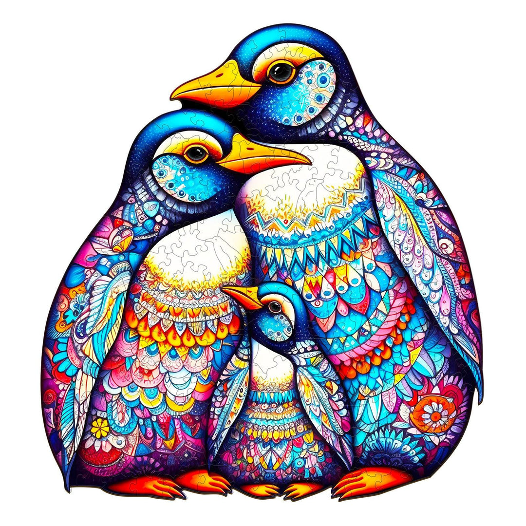 Penguin Family - 2 Wooden Jigsaw Puzzle