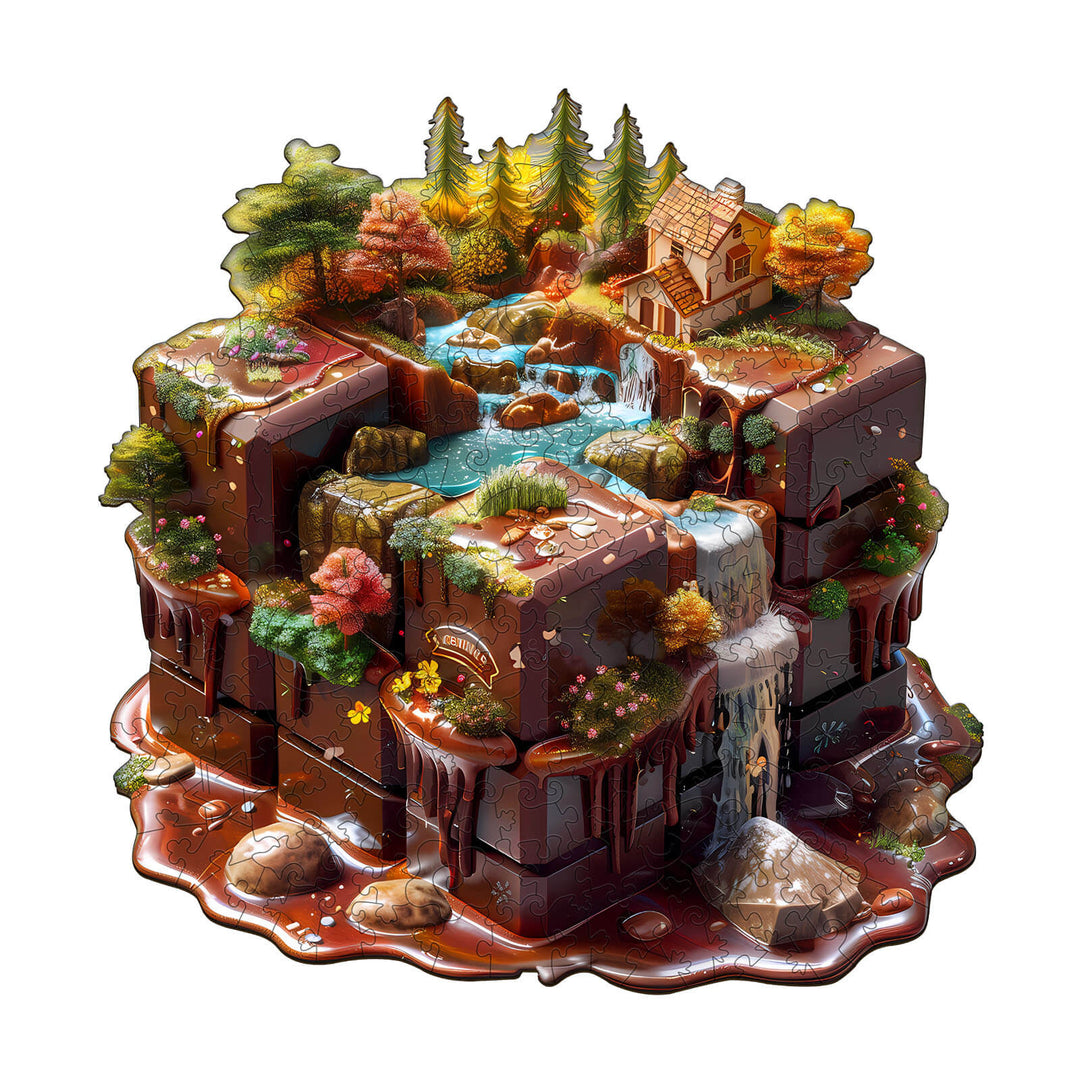 Chocolate Landscape Wooden Jigsaw Puzzle
