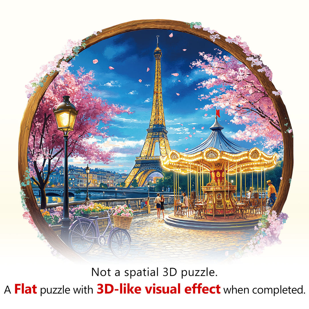 Paris by Night Wooden Jigsaw Puzzle
