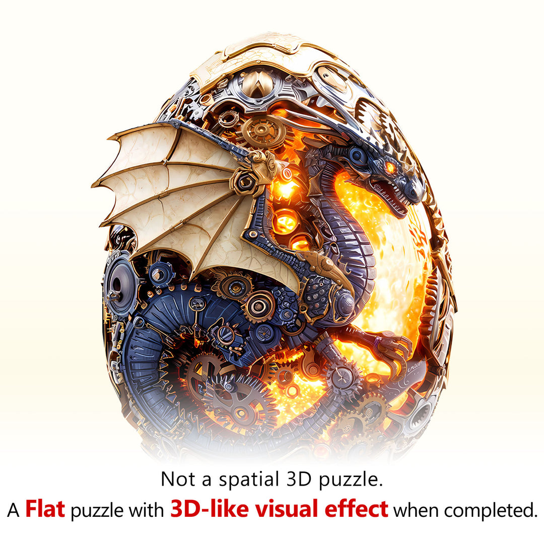 Fire Dragon Egg Wooden Jigsaw Puzzle