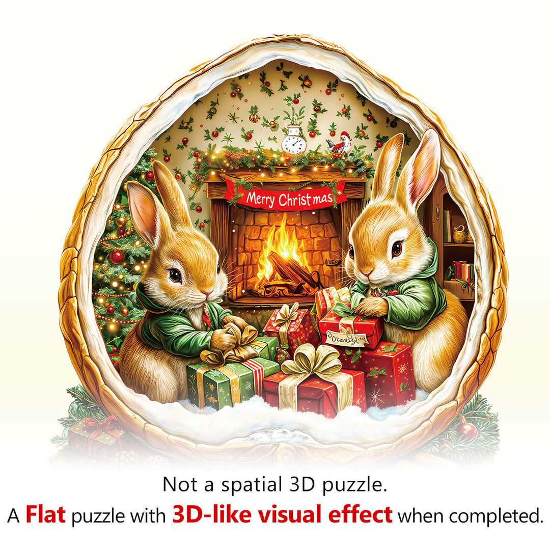 Rabbit House Wooden Jigsaw Puzzle