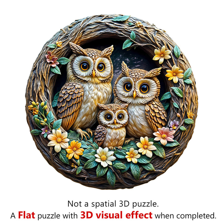 3D warm family Wooden Jigsaw Puzzle