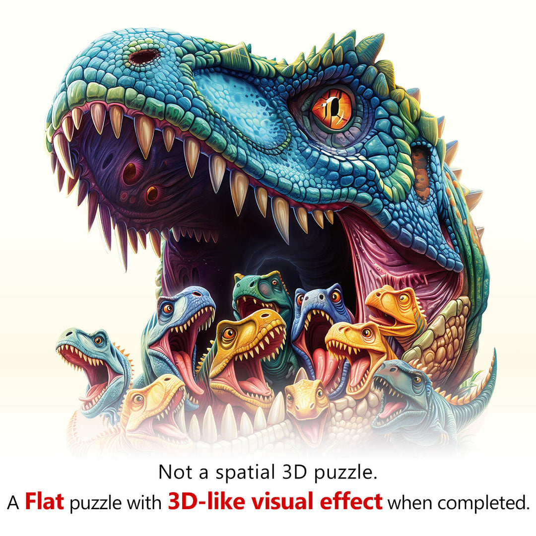 Fantasy Dinosaurs-1 Wooden Jigsaw Puzzle