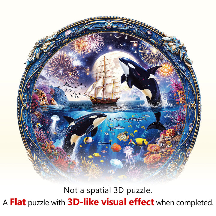 Glittering Ocean Wooden Jigsaw Puzzle