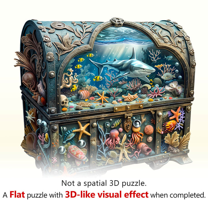 Puzzle en bois 3D Coffre au Trésor Océan-2