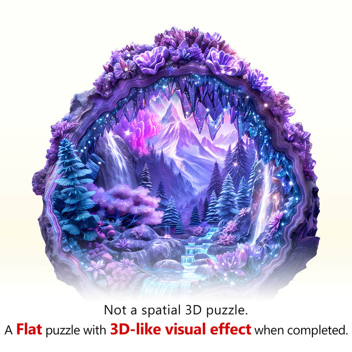 Crystal mine landscape-2 Wooden Jigsaw Puzzle