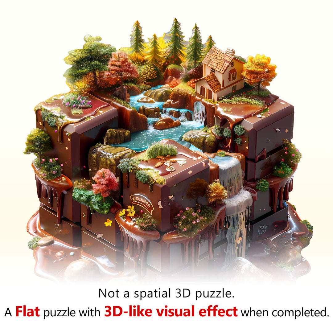 Chocolate Landscape Wooden Jigsaw Puzzle