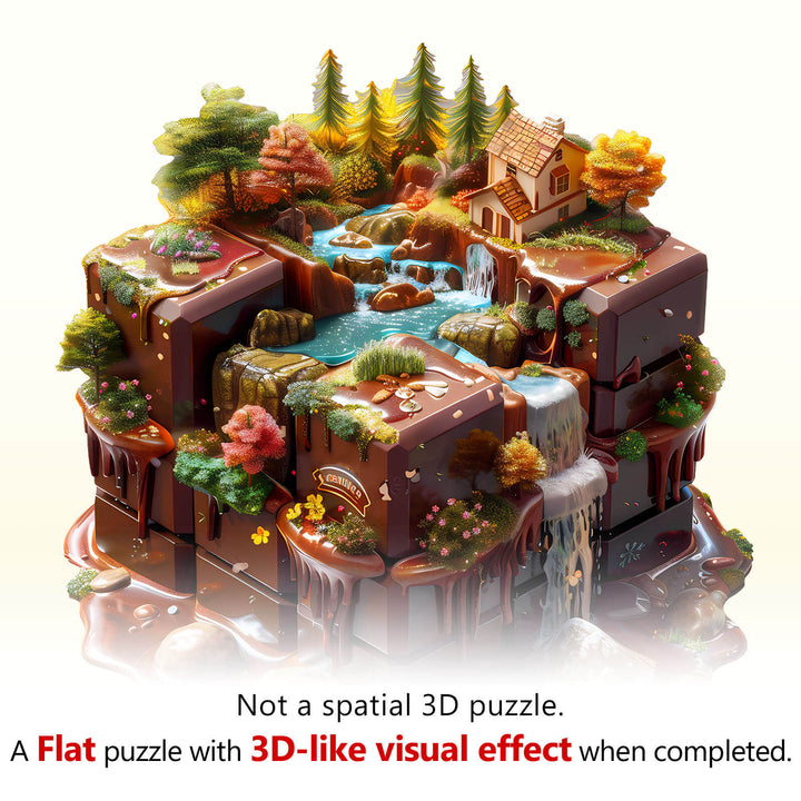 Chocolate Landscape Wooden Jigsaw Puzzle