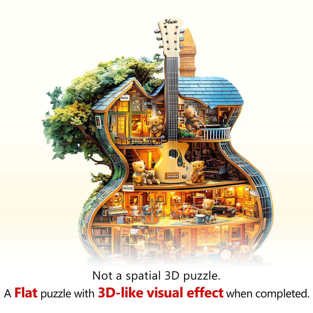 Music House-2 Wooden Jigsaw Puzzle