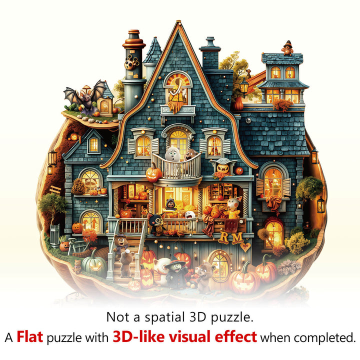 Bear's House - Halloween Wooden Jigsaw Puzzle