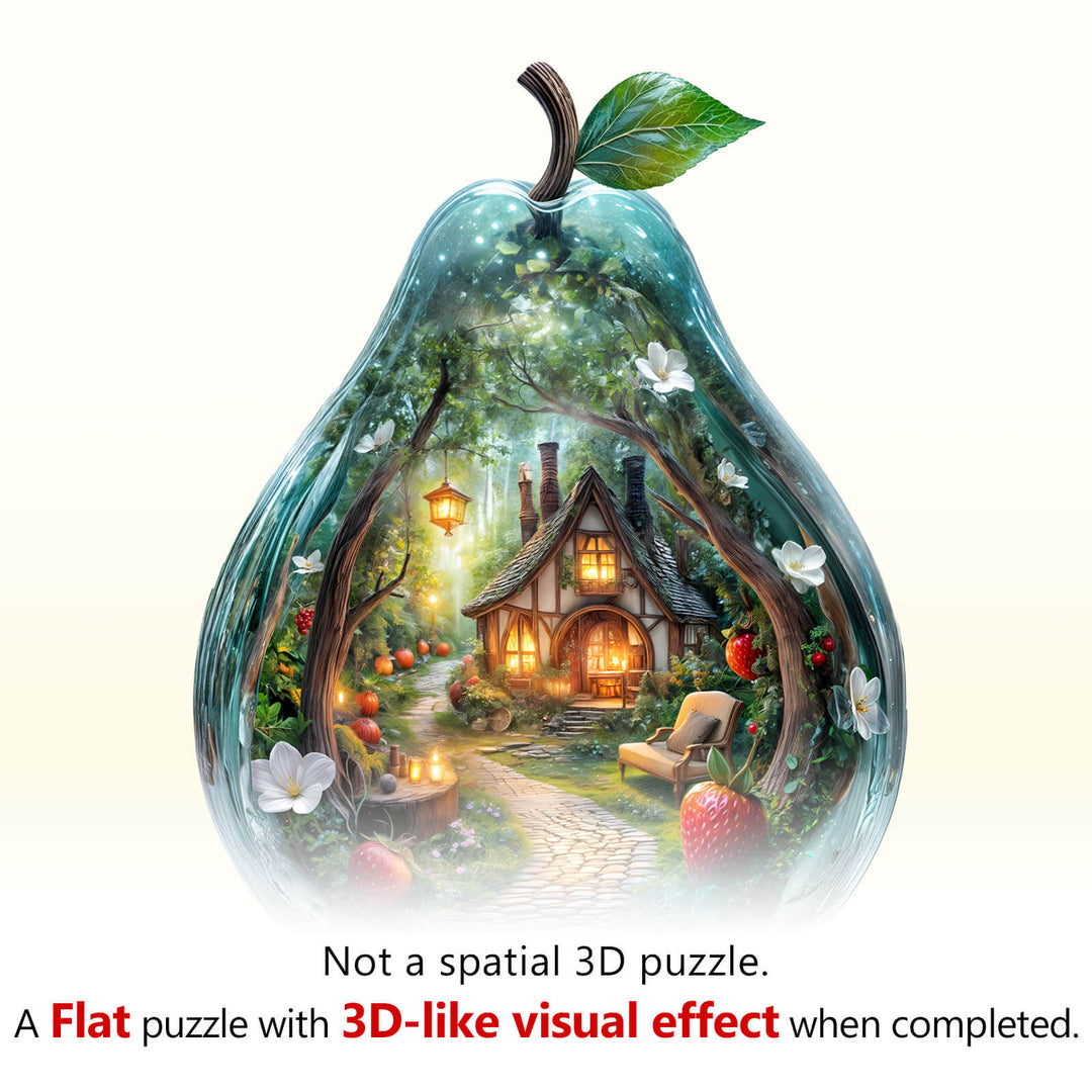 Birnenförmiges Innenhof-Holzpuzzle