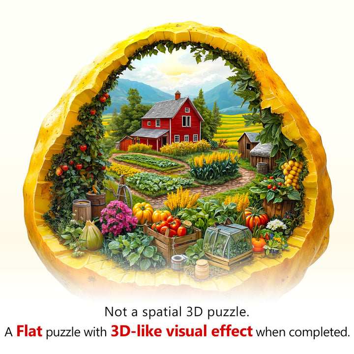 Potato Autumn Farm Wooden Jigsaw Puzzle