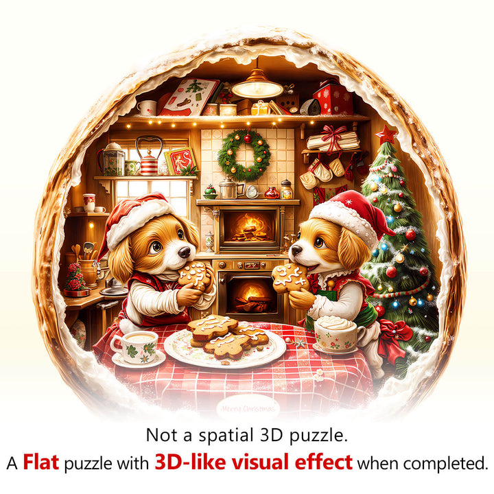 Puppy Home Wooden Jigsaw Puzzle