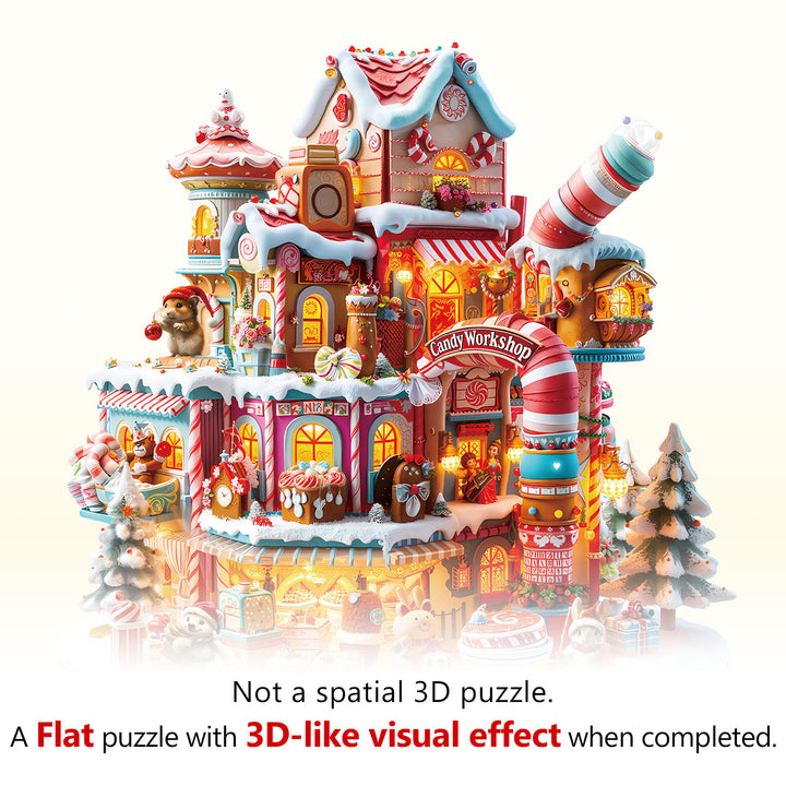 Candy Workshop Wooden Jigsaw Puzzle