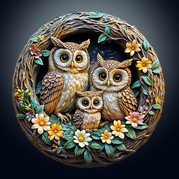 3D warm family Wooden Jigsaw Puzzle