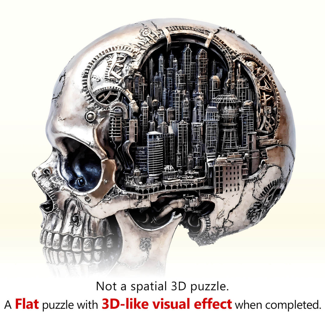 Skull City-2 Wooden Jigsaw Puzzle