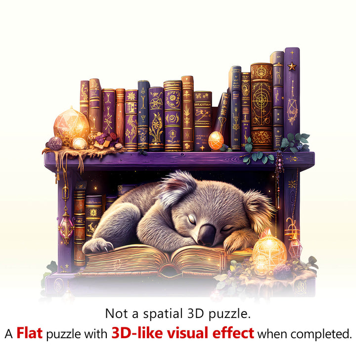 Sleep Library-Koala Wooden Jigsaw Puzzle