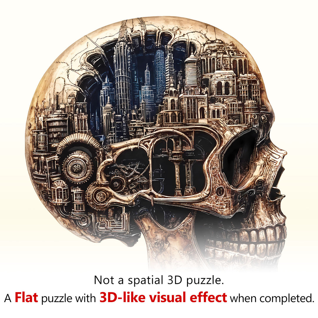 Skull City Wooden Jigsaw Puzzle