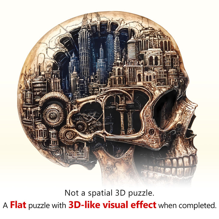 Skull City Wooden Jigsaw Puzzle