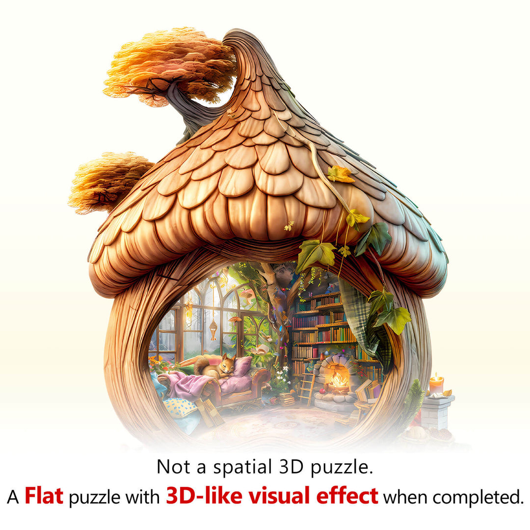 Eichhörnchenhaus Holz-Puzzle