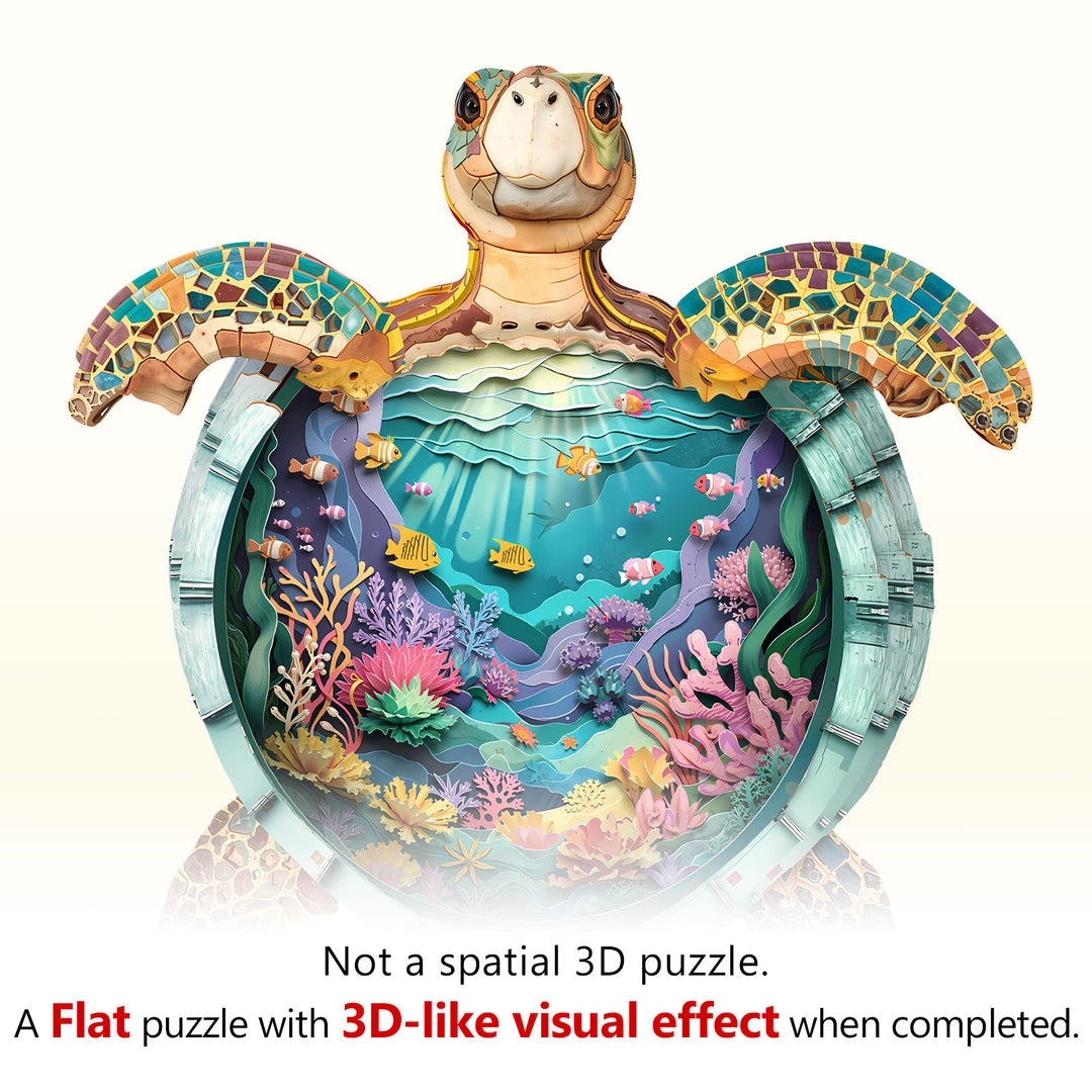 Turtle World Wooden Jigsaw Puzzle