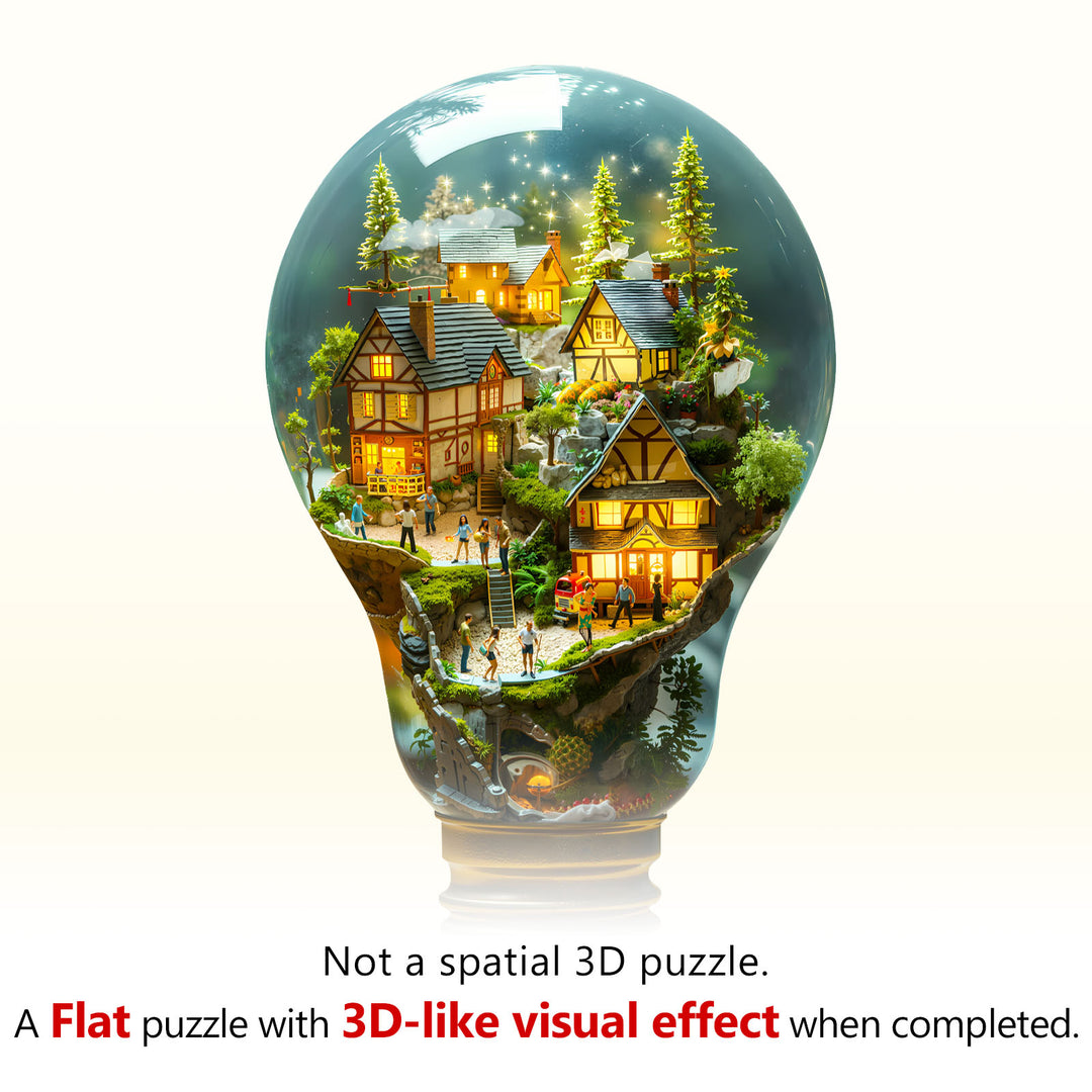 Light Town Wooden Jigsaw Puzzle