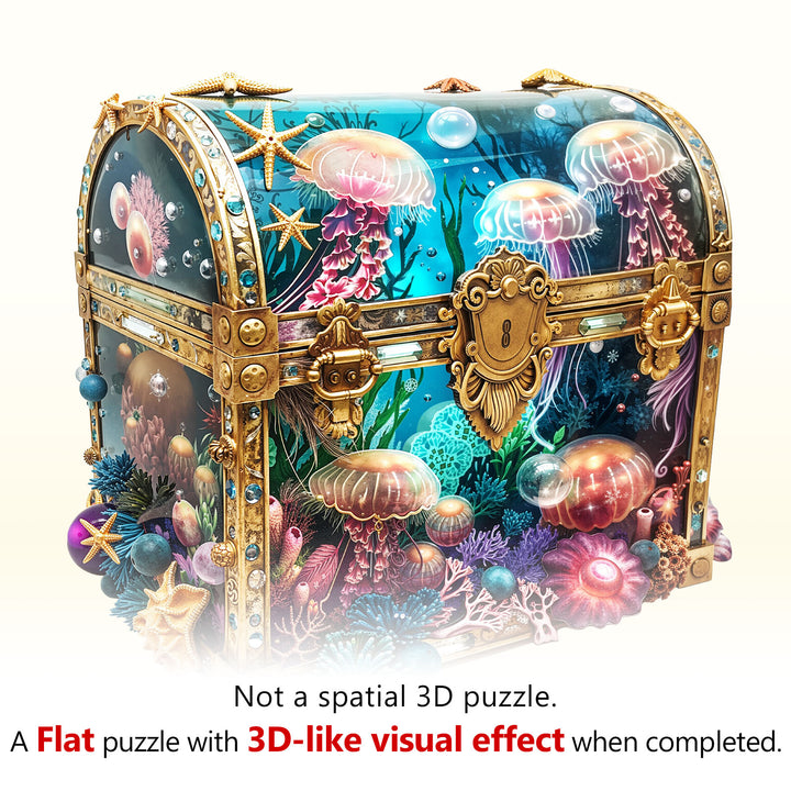 Jellyfish Chest Wooden Jigsaw Puzzle