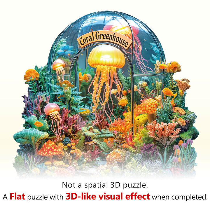 Coral greenhouse Wooden Jigsaw Puzzle